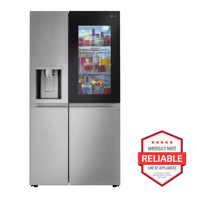 LG 27 cu. ft. Smart Side-By-Side InstaView® Door-in-Door® Refrigerator with Craft Ice™ LRSVS2706S