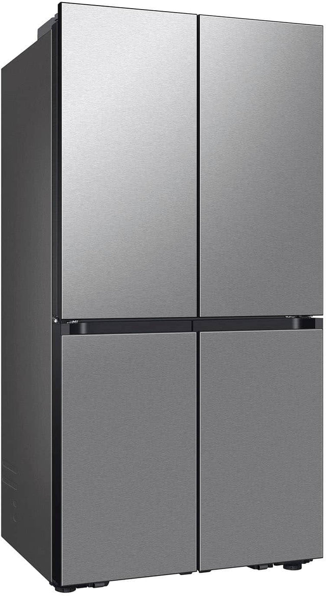 Samsung - Bespoke 29 Cu. Ft. 4-Door Flex French Door Refrigerator with Beverage Center - Stainless Steel RF29DB9600QLAA