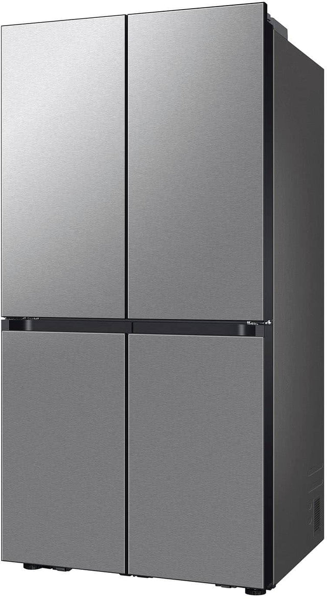 Samsung - Bespoke 29 Cu. Ft. 4-Door Flex French Door Refrigerator with Beverage Center - Stainless Steel RF29DB9600QLAA