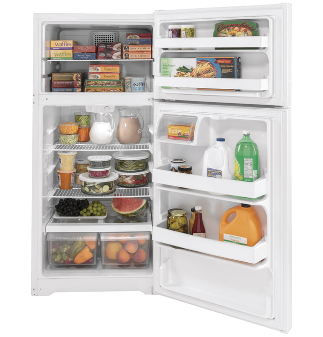 GE ENERGY STAR 15.6 Cu. Ft. Top-Freezer Refrigerator GTE16DTNRWW