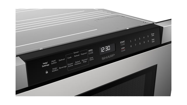 Sharp 24 in. 1.2 cu. ft. Built-In Stainless Steel Microwave Drawer Oven SMD2440JS