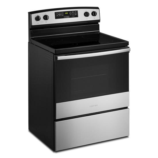Amana 30-inch Electric Range with Extra-Large Oven Window AER6603SMS