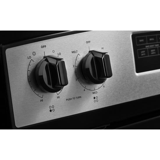 Amana 30-inch Electric Range with Extra-Large Oven Window AER6603SMS