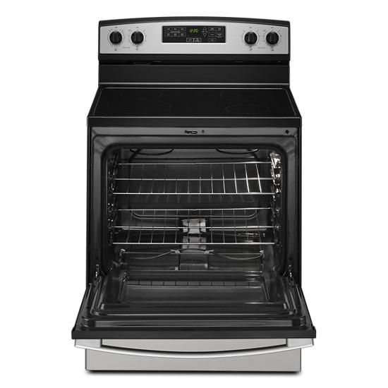 Amana 30-inch Electric Range with Extra-Large Oven Window AER6603SMS