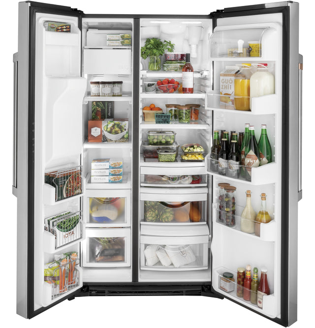 Café 21.9 Cu. Ft. Counter-Depth Side-By-Side Refrigerator CZS22MP2NS1
