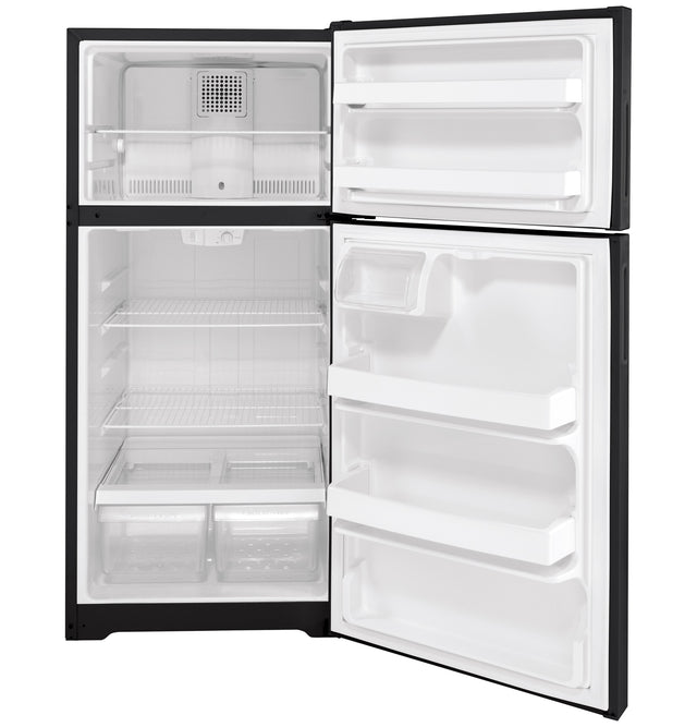 Hotpoint 15.6 Cu. Ft. Recessed Handle Top-Freezer Refrigerator HPS16BTNRBB