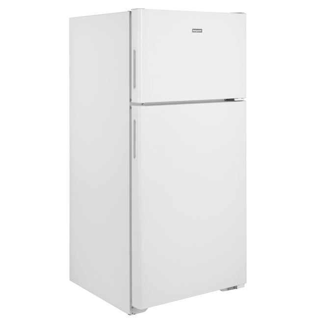 Hotpoint ENERGY STAR 15.6 Cu. Ft. Recessed Handle Top-Freezer Refrigerator HPE16BTNRWW