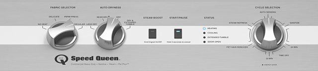 Speed Queen DC5 Sanitizing Electric Dryer with Pet Plus™ | Extended Tumble | Steam | 5-Year Warranty DC5004WE