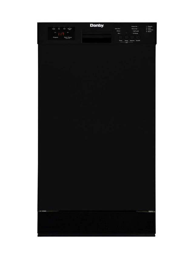 Danby 18″ Wide Built-in Dishwasher in Black DDW18D1EB
