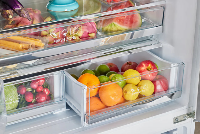 Classic Retro 36-inch 21.4 cu. ft. Frost Free French Door Counter Depth Refrigerator with Built-In Ice Maker in Ocean Marshmallow White, ENERGY STAR® UGP-595L W AC