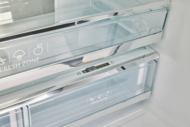 Classic Retro 36-inch 21.4 cu. ft. Frost Free French Door Counter Depth Refrigerator with Built-In Ice Maker in Ocean Marshmallow White, ENERGY STAR® UGP-595L W AC