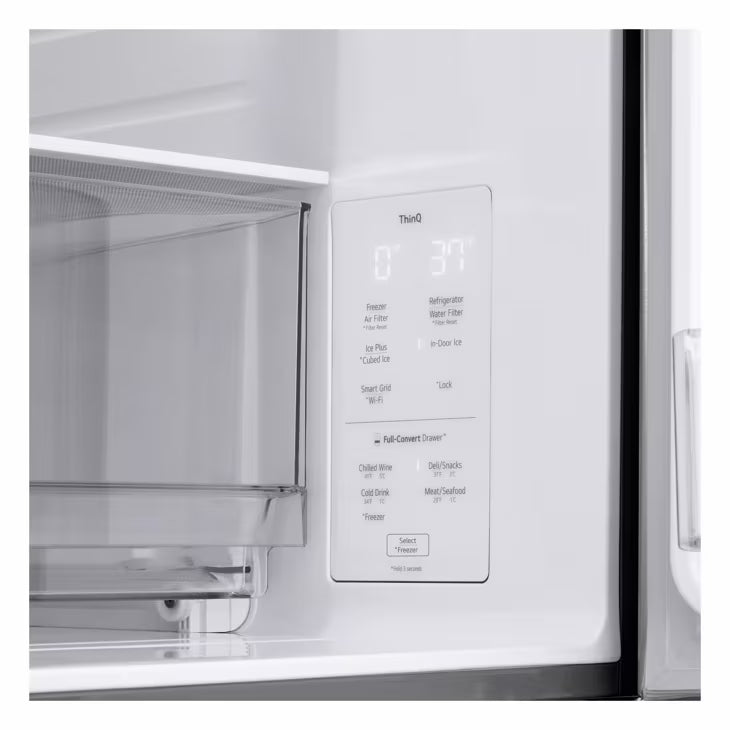 LG 25 cu. ft. Smart Counter-Depth MAX™ 4-Door French Door Refrigerator with Full-Convert Drawer™ LF25G8330S