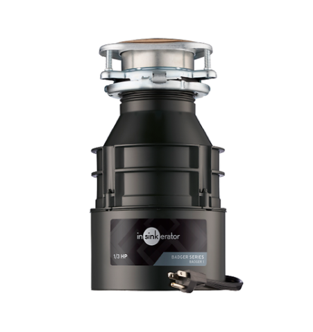 InSinkErator Badger 1, 1/3 HP Continuous Feed Garbage Disposal w/Cord
