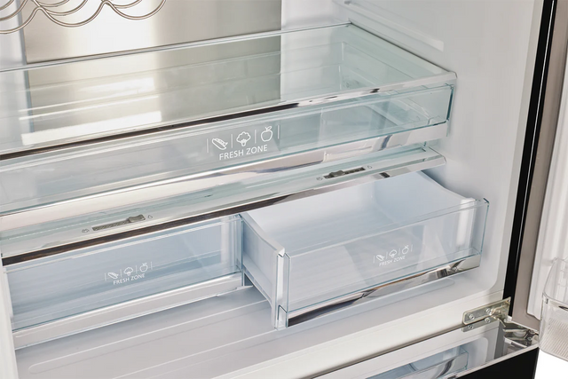 Classic Retro 36-inch 21.4 cu. ft. Frost Free French Door Counter Depth Refrigerator with Built-In Ice Maker in Midnight Black, ENERGY STAR® UGP-595L B AC