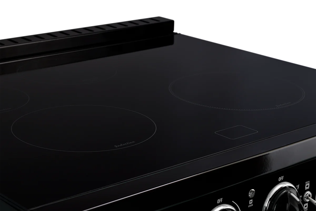 Unique 30' Classic Retro Induction Range Midnight Black UNQ-30CR IC B