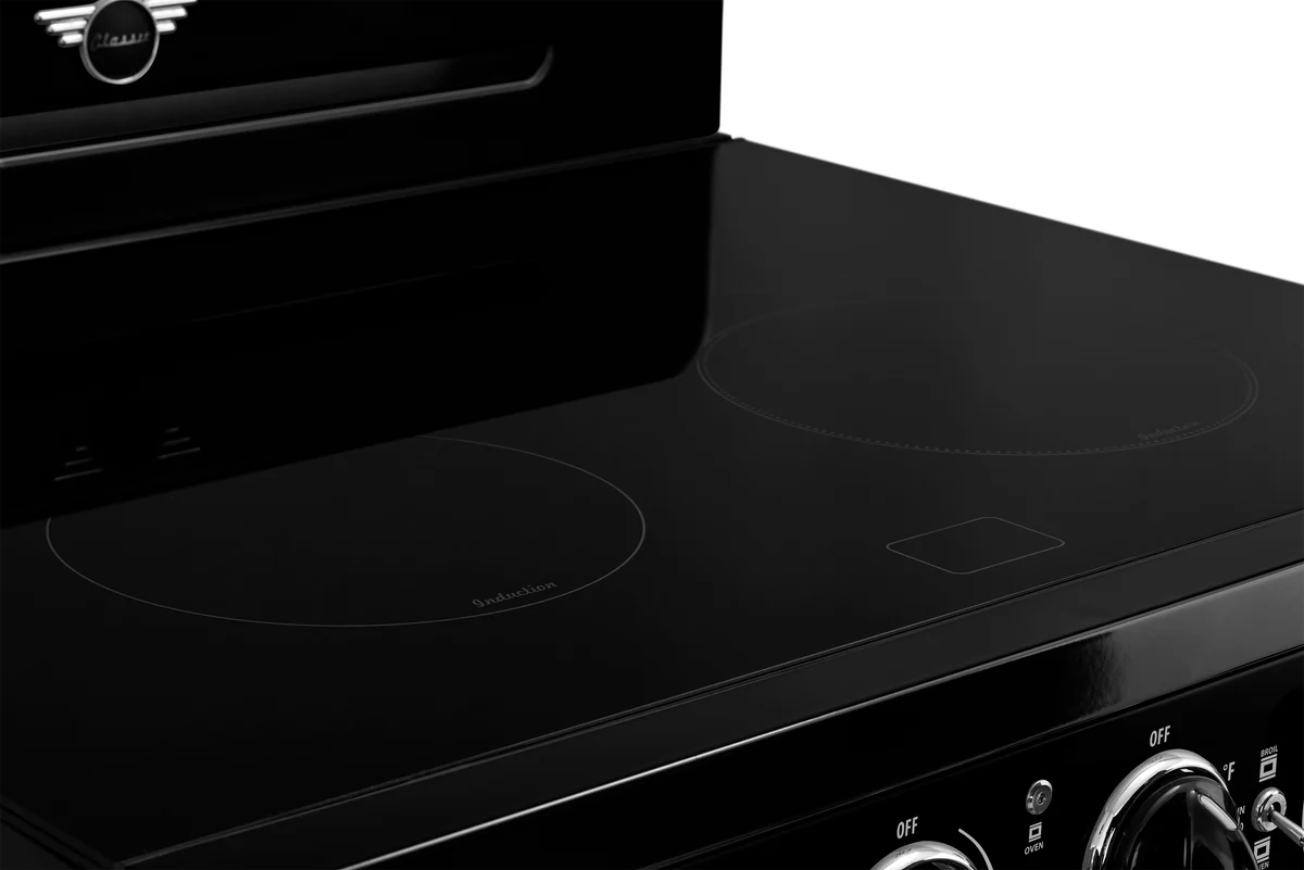 Unique 30' Classic Retro Induction Range Midnight Black UNQ-30CR IC B