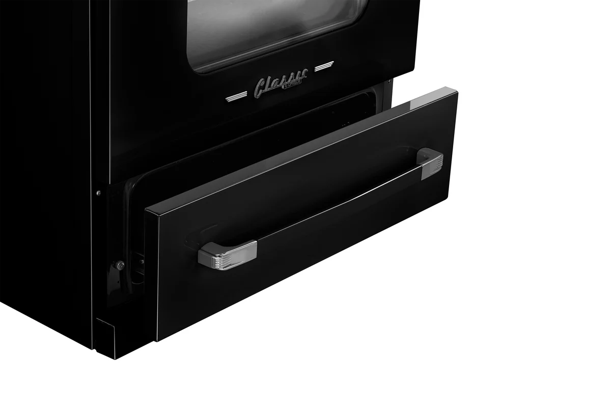 Unique 30' Classic Retro Induction Range Midnight Black UNQ-30CR IC B