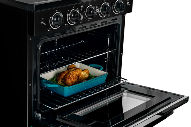 Unique 30' Classic Retro Induction Range Midnight Black UNQ-30CR IC B