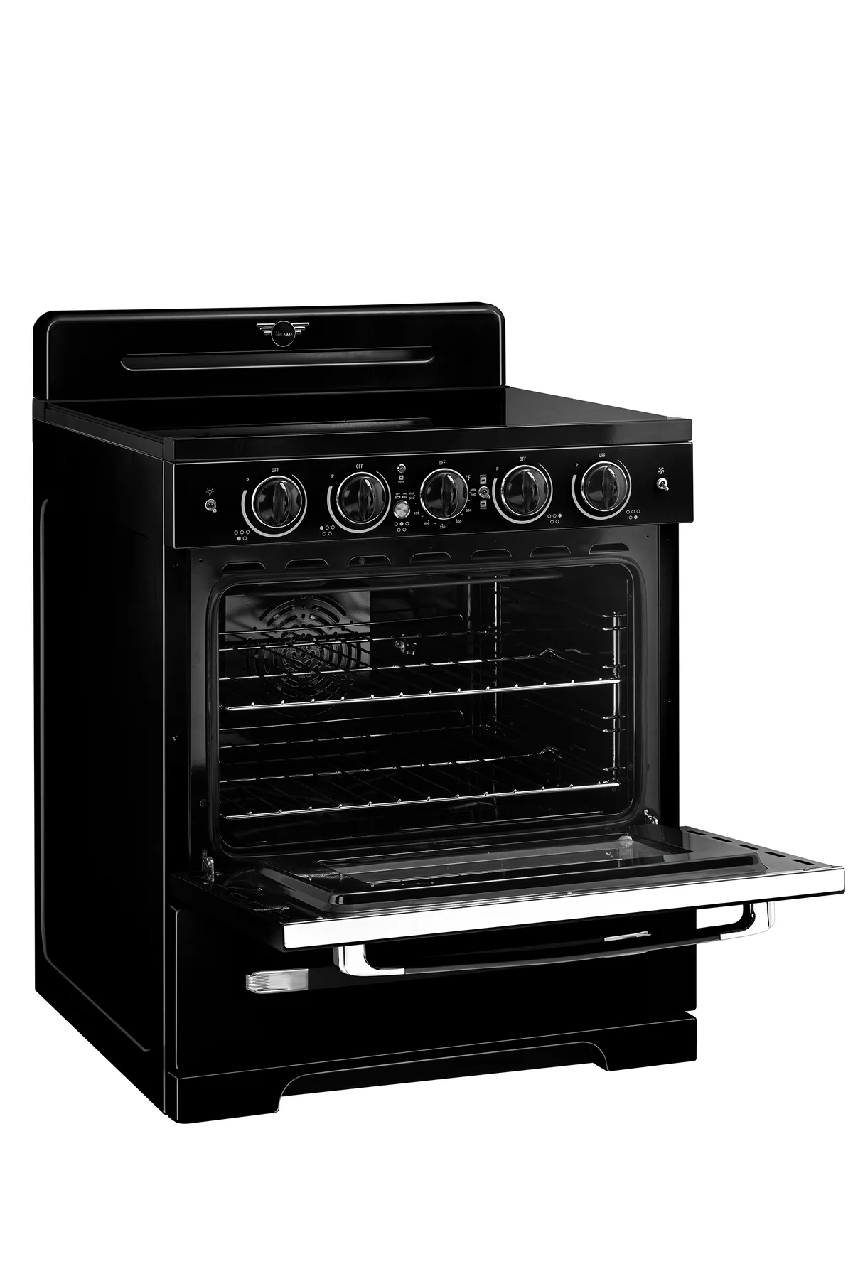 Unique 30' Classic Retro Induction Range Midnight Black UNQ-30CR IC B