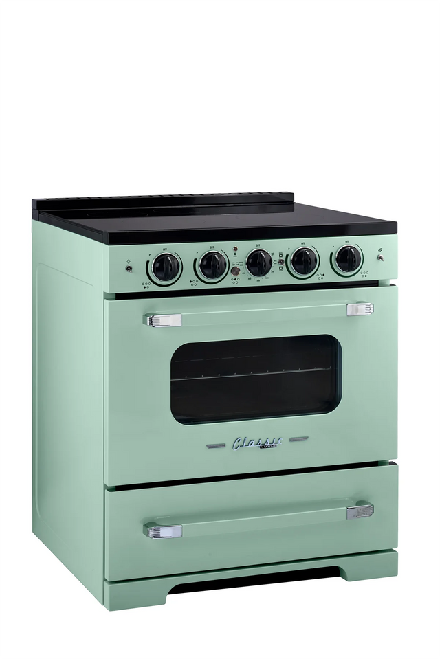 Unique 30' Classic Retro Induction Range Summer Mint Green UNQ-30CR IC LG