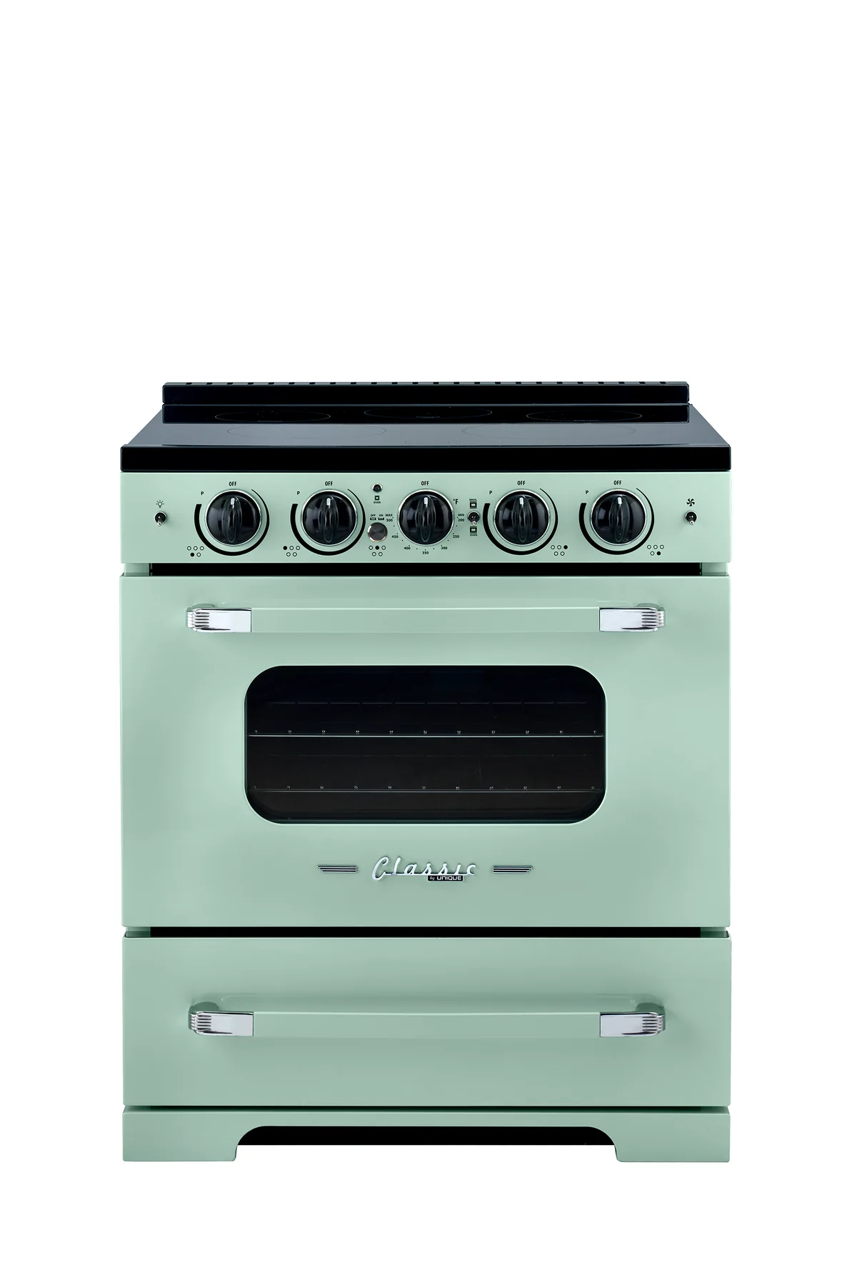 Unique 30' Classic Retro Induction Range Summer Mint Green UNQ-30CR IC LG