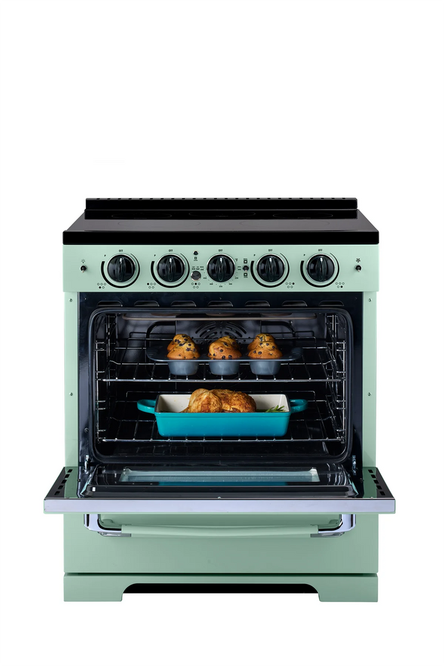 Unique 30' Classic Retro Induction Range Summer Mint Green UNQ-30CR IC LG