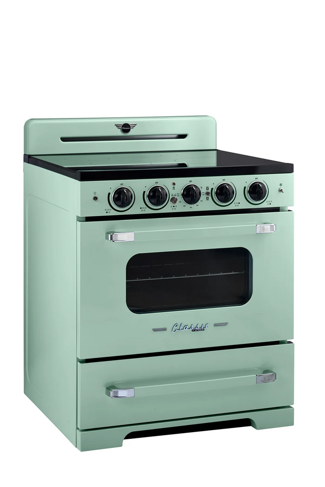 Unique 30' Classic Retro Induction Range Summer Mint Green UNQ-30CR IC LG
