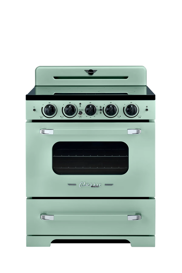 Unique 30' Classic Retro Induction Range Summer Mint Green UNQ-30CR IC LG