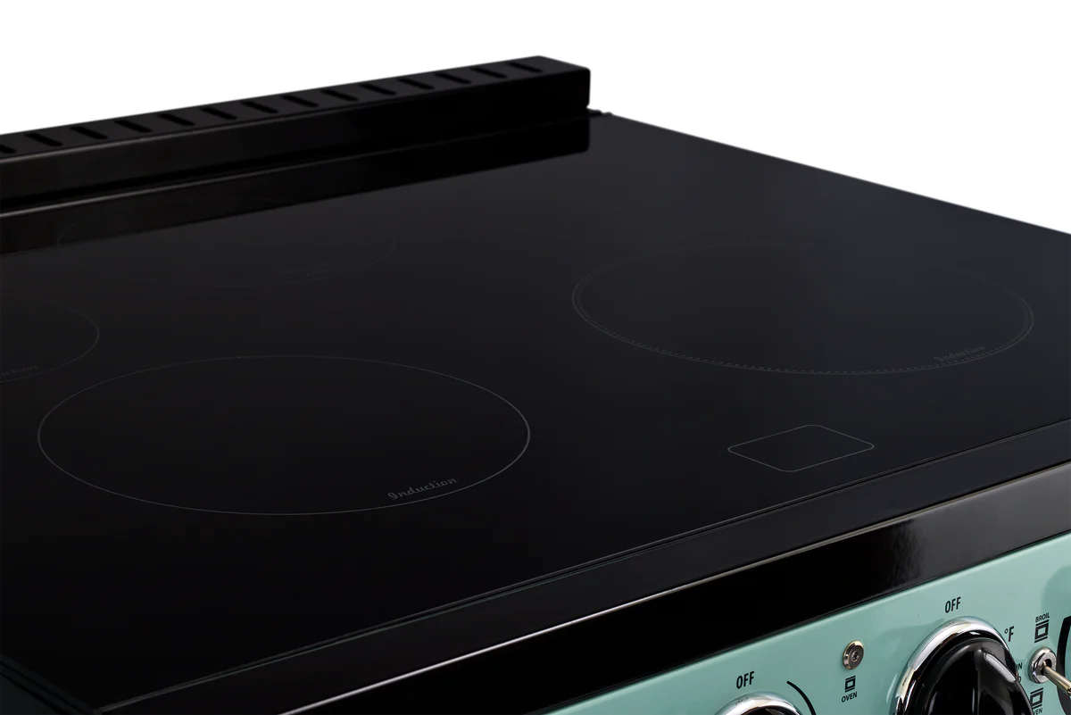 Unique 30' Classic Retro Induction Range Ocean Mist Turquoise UNQ-30CR IC T