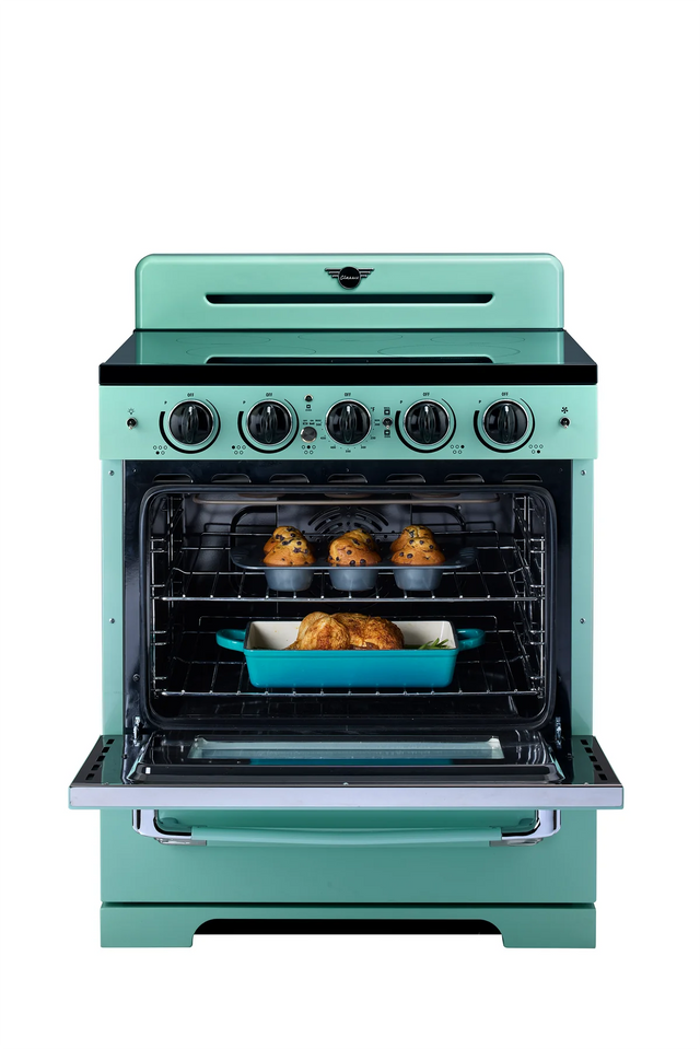 Unique 30' Classic Retro Induction Range Ocean Mist Turquoise UNQ-30CR IC T