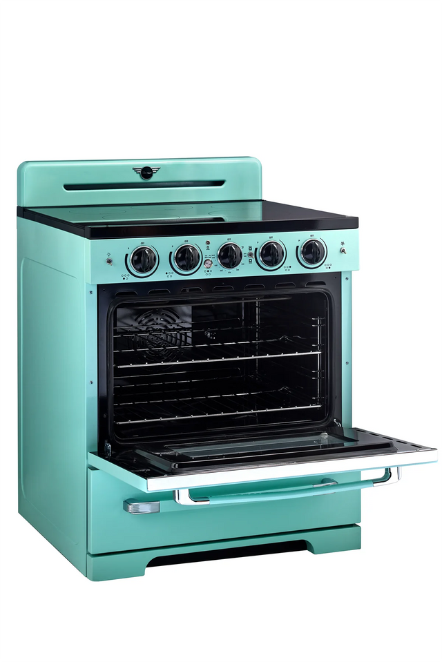 Unique 30' Classic Retro Induction Range Ocean Mist Turquoise UNQ-30CR IC T