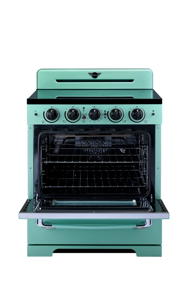 Unique 30' Classic Retro Induction Range Ocean Mist Turquoise UNQ-30CR IC T