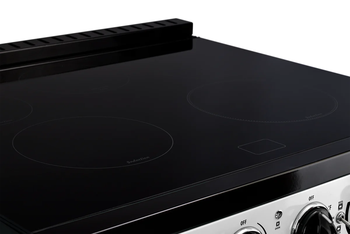 Unique 30' Classic Retro Induction Range Marshmallow White UNQ-30CR IC W