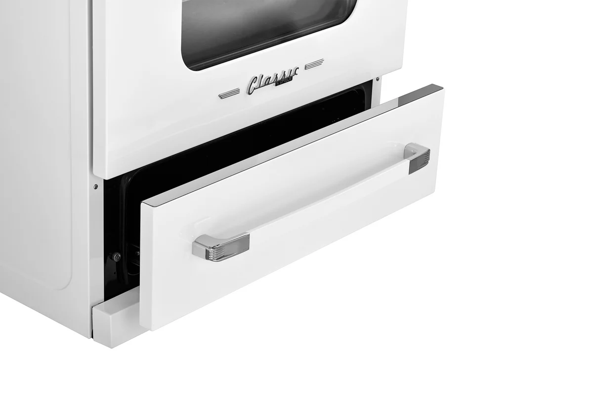 Unique 30' Classic Retro Induction Range Marshmallow White UNQ-30CR IC W