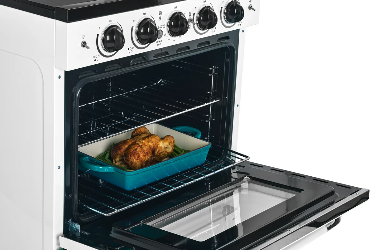 Unique 30' Classic Retro Induction Range Marshmallow White UNQ-30CR IC W