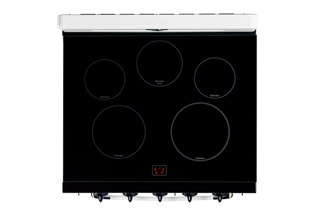 Unique 30' Classic Retro Induction Range Marshmallow White UNQ-30CR IC W