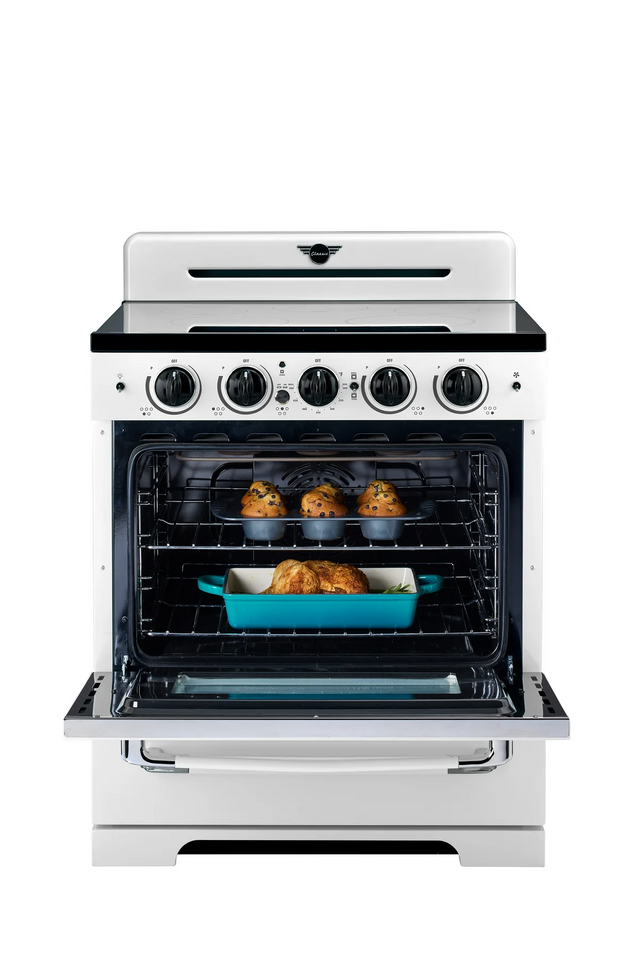 Unique 30' Classic Retro Induction Range Marshmallow White UNQ-30CR IC W