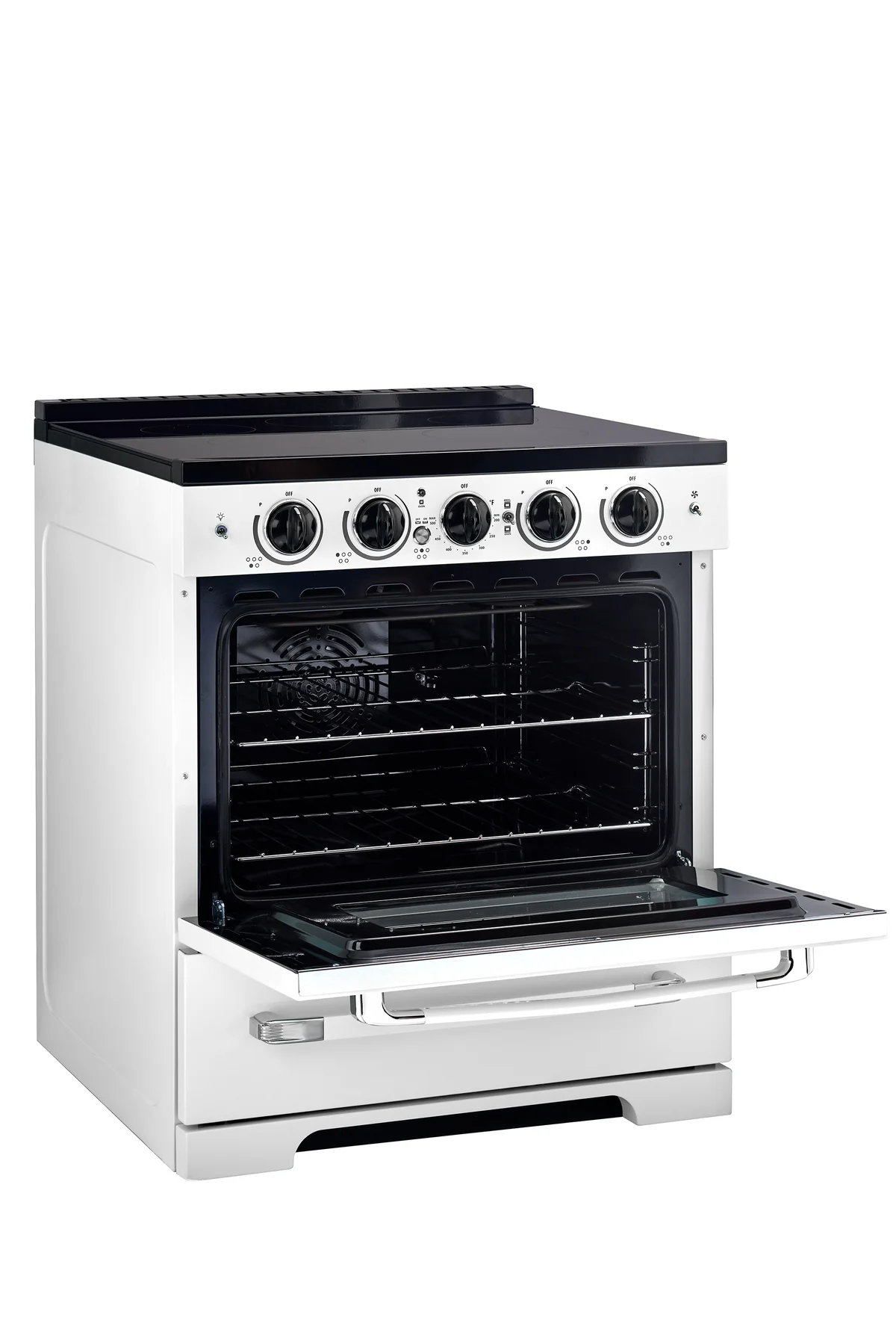 Unique 30' Classic Retro Induction Range Marshmallow White UNQ-30CR IC W