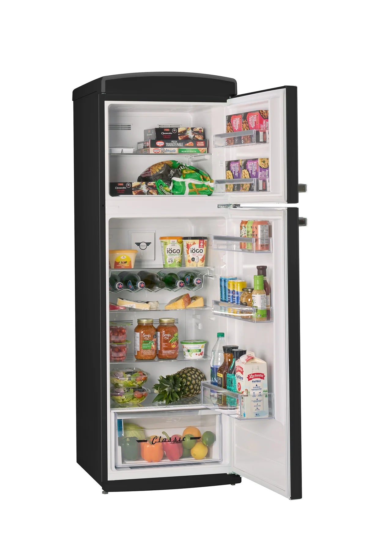 Unique 310L Matte Black Top Mount Refrigerator UNQ-310L MB TM
