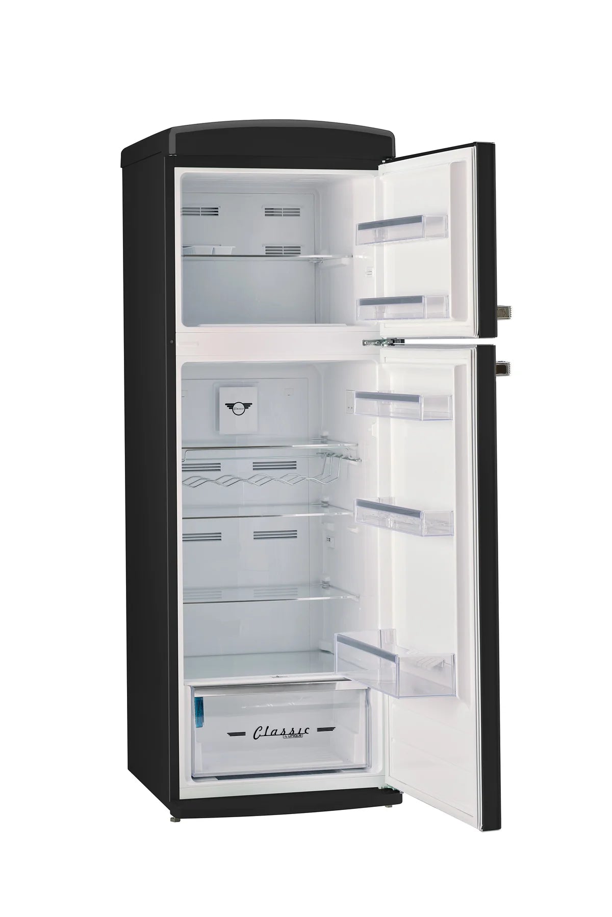 Unique 310L Matte Black Top Mount Refrigerator UNQ-310L MB TM