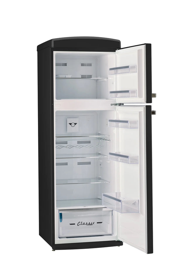 Unique 310L Midnight Black Top Mount Refrigerator UNQ-310L B TM