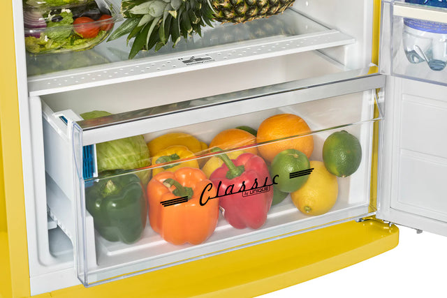 Unique 310L Canary Yellow Top Mount Refrigerator UNQ-310L TM
