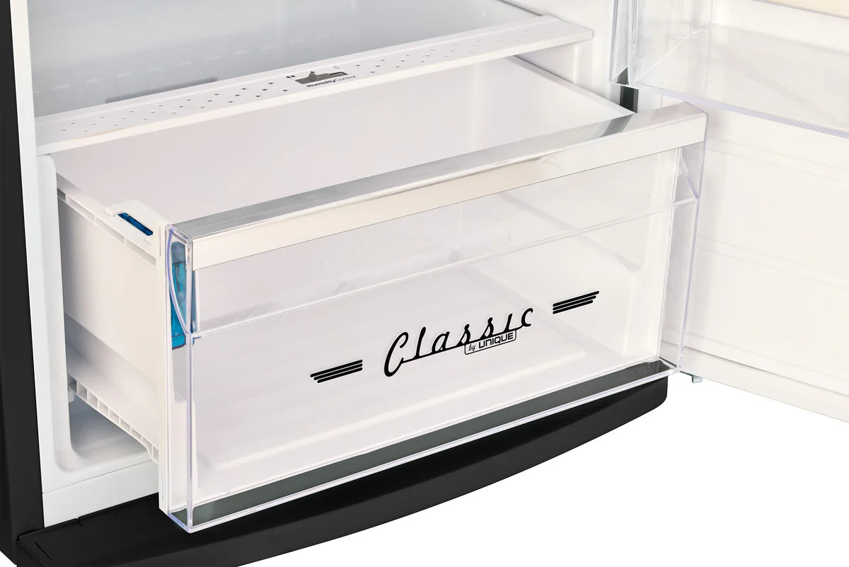 Unique 310L Matte Black Top Mount Refrigerator UNQ-310L MB TM