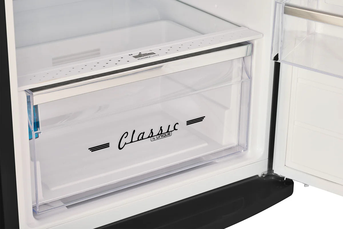 Unique 310L Matte Black Top Mount Refrigerator UNQ-310L MB TM