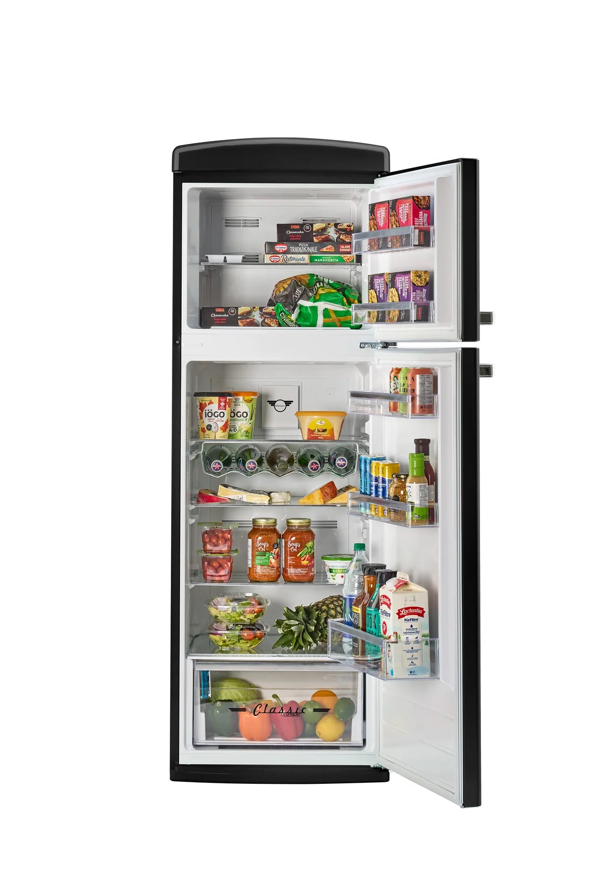 Unique 310L Matte Black Top Mount Refrigerator UNQ-310L MB TM