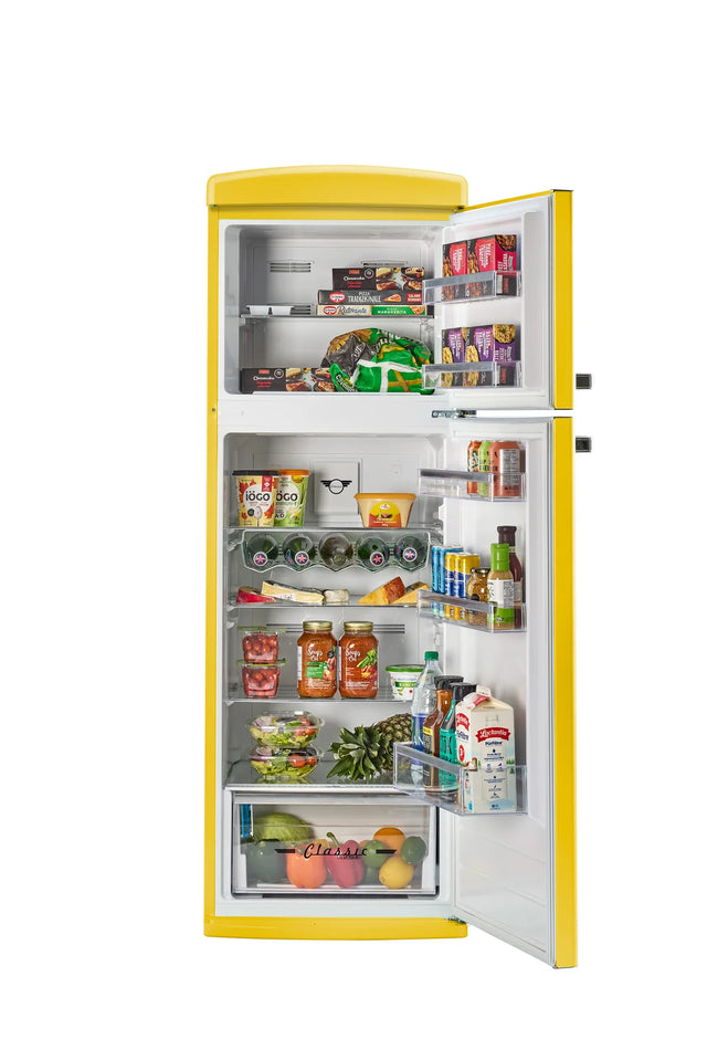 Unique 310L Canary Yellow Top Mount Refrigerator UNQ-310L TM