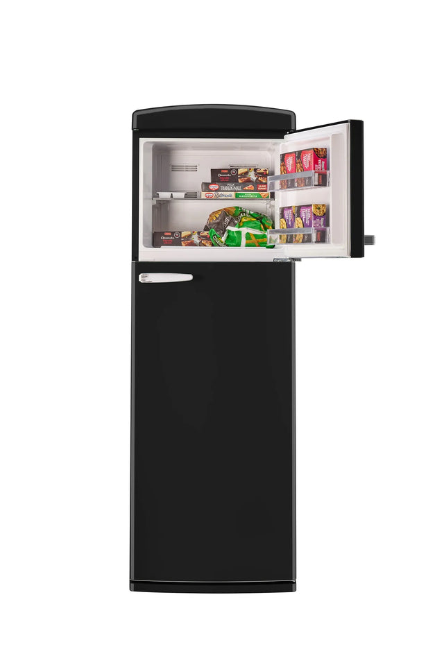 Unique 310L Midnight Black Top Mount Refrigerator UNQ-310L B TM