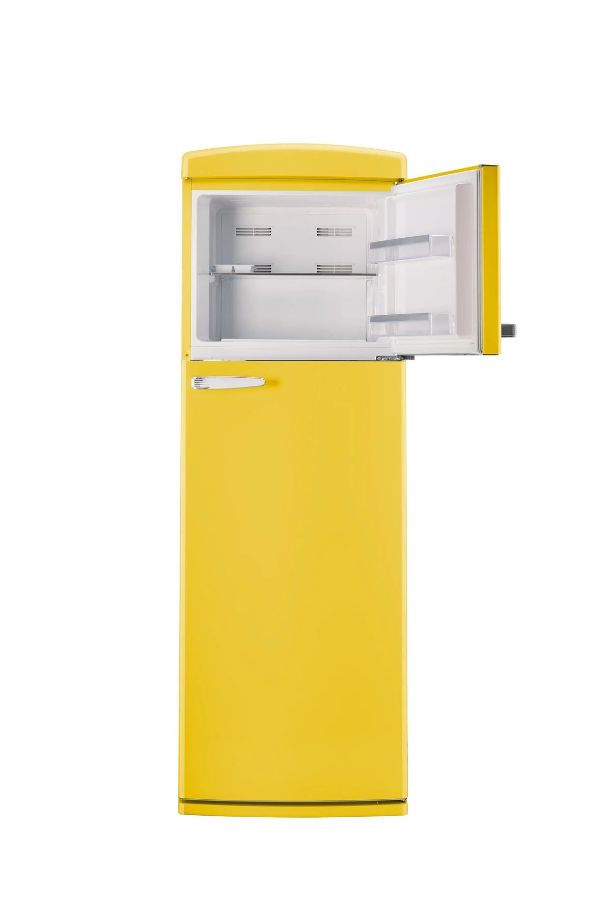 Unique 310L Canary Yellow Top Mount Refrigerator UNQ-310L TM