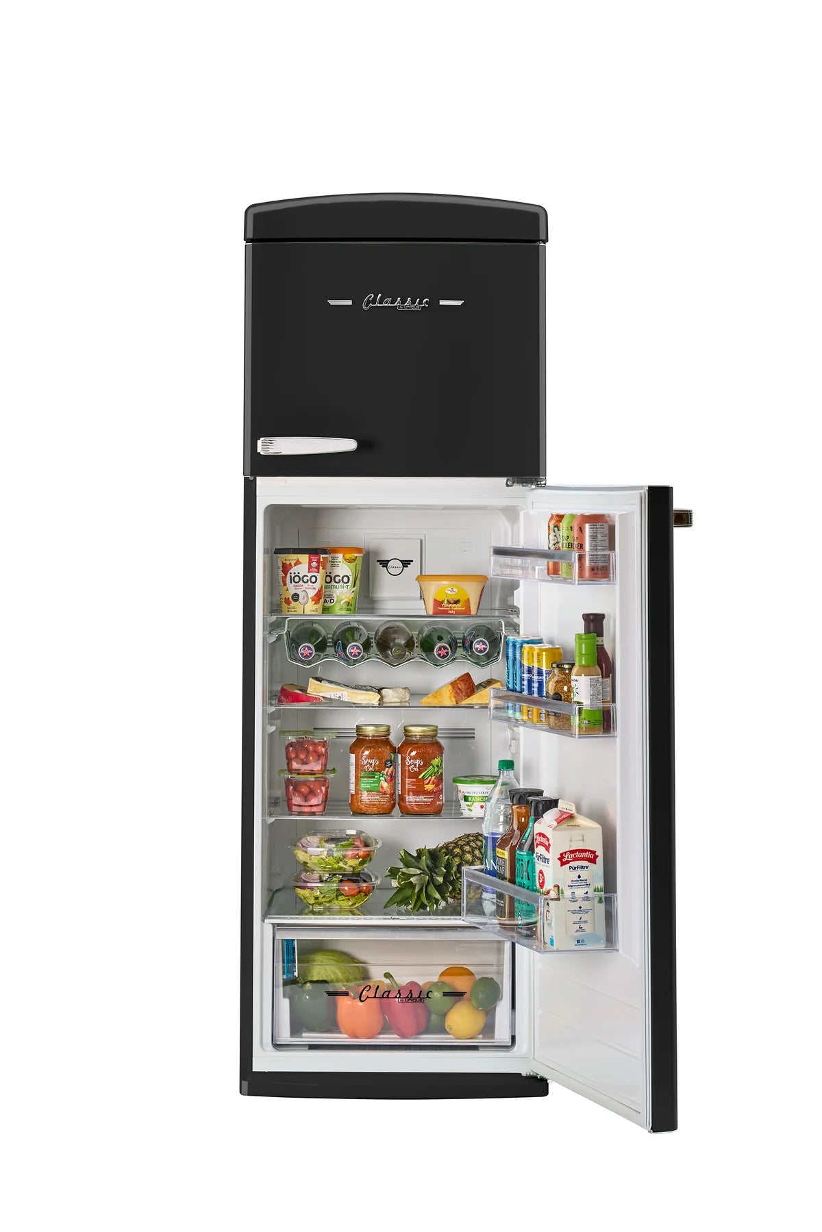 Unique 310L Matte Black Top Mount Refrigerator UNQ-310L MB TM