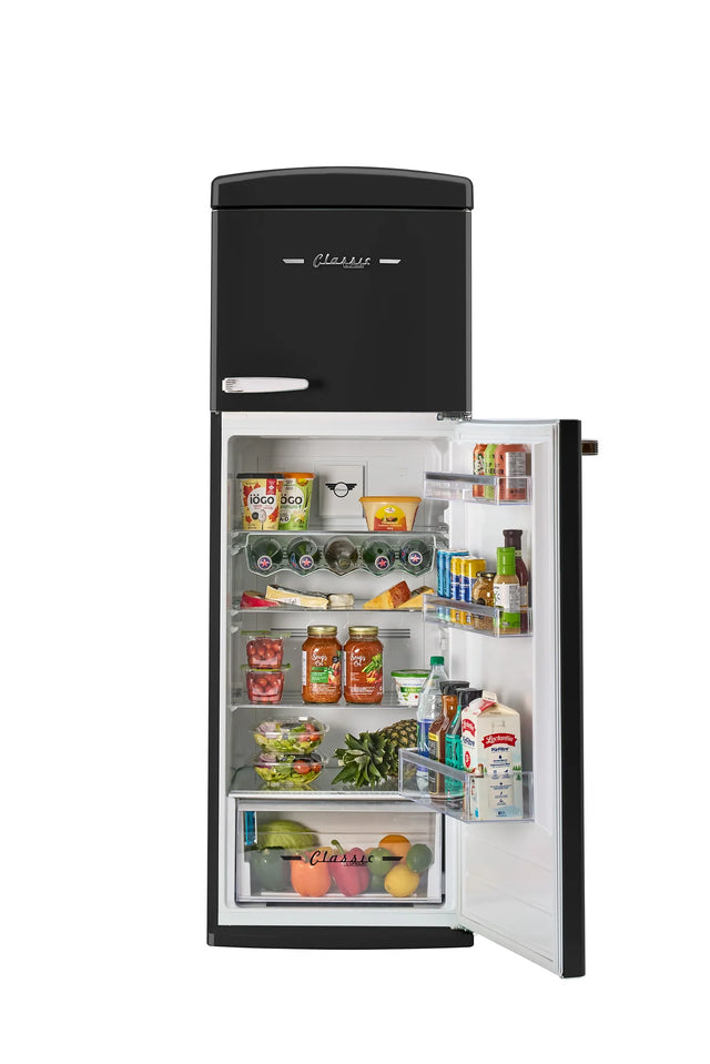 Unique 310L Midnight Black Top Mount Refrigerator UNQ-310L B TM